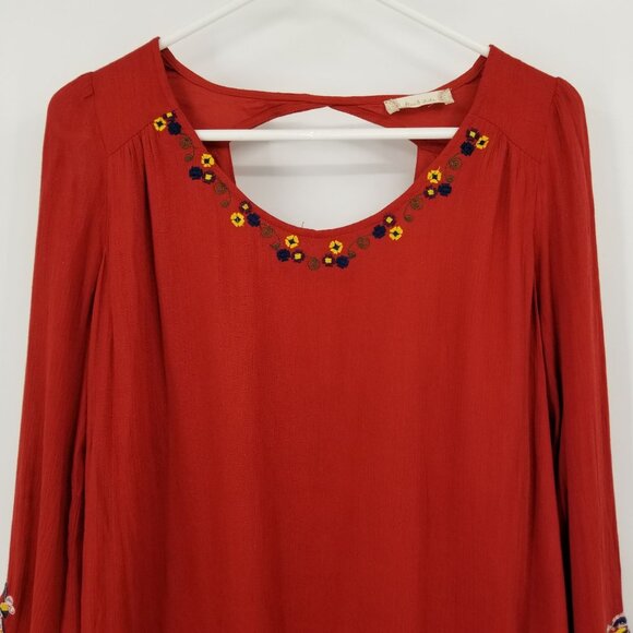 Altar'd State Long Sleeve Embroidered Boho Oversized Tunic Dress Small Festival - Picture 9 of 12